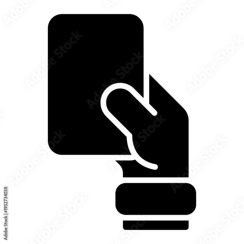 Red Card Football Soccer Glyph Icon