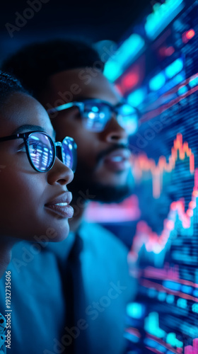 Wallpaper Mural Business professionals analyze digital data for strategy and leadership development with focused mindset to boost productivity and achieve success in modern office environment Torontodigital.ca