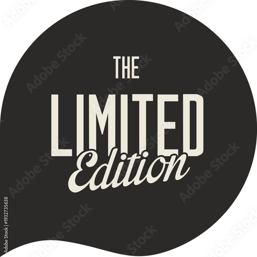 The limited edition logo on a black background