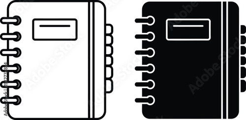 Two spiral bound notebooks one black and one white