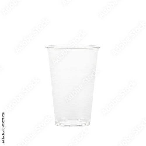 Wallpaper Mural Clear plastic cup against white background Torontodigital.ca