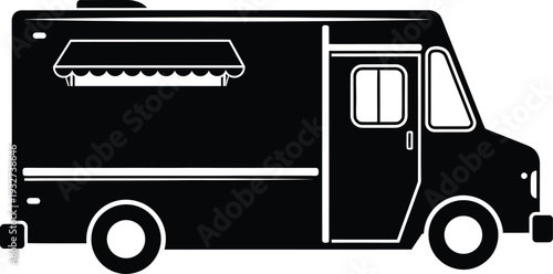 Food truck illustration for culinary business or event promotion