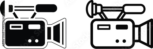 Vintage film cameras illustration