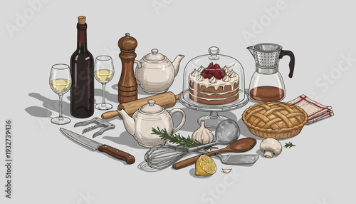 A group of cherubs flying together.