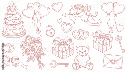 A group of cherubs flying together.