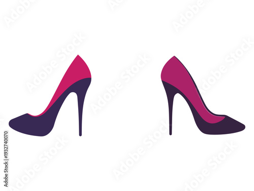 Stylish pink and purple highheeled shoes for fashion and elegance  footwear for women