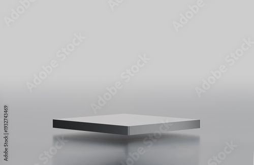 Minimal Dark Product Display Podium Stage Empty Space Luxury Technology Background 3D Render