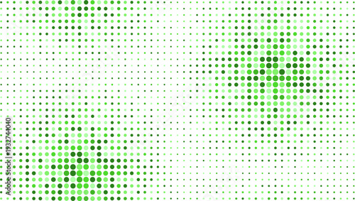 Vibrant pattern of green dots creates abstract digital art piece with pixelated effect