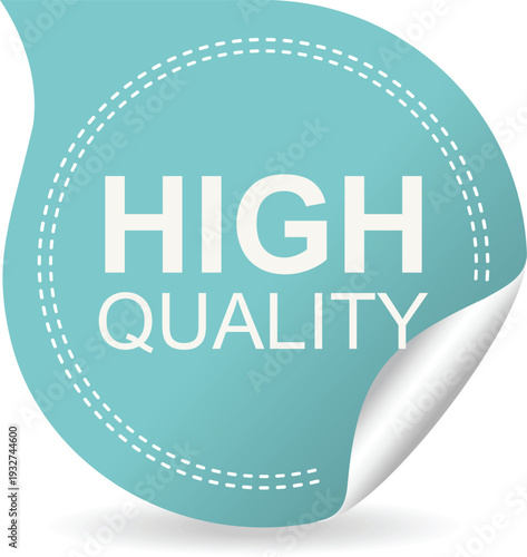 A high quality sticker with a peeled corner