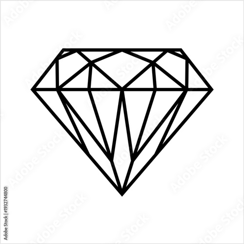 Diamond Icon, Diamond Shape Cut Face