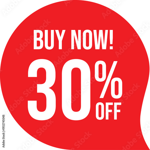 Discount offer with thirty percent off