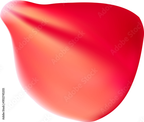 Tender spring red coral flower flow. Aroma of cherry blossoms. Floral air vortex. Magic spring dust petals splash. Design for gift, card, package. Vector illustration.