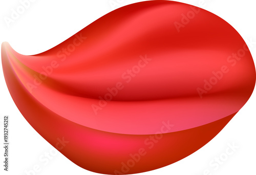 Tender spring red coral flower flow. Aroma of cherry blossoms. Floral air vortex. Magic spring dust petals splash. Design for gift, card, package. Vector illustration.