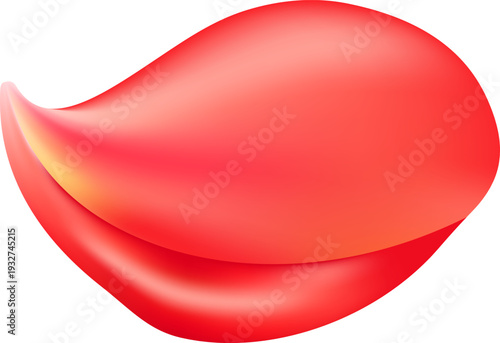 Tender spring red coral flower flow. Aroma of cherry blossoms. Floral air vortex. Magic spring dust petals splash. Design for gift, card, package. Vector illustration.