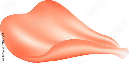 Tender spring red coral flower flow. Aroma of cherry blossoms. Floral air vortex. Magic spring dust petals splash. Design for gift, card, package. Vector illustration.