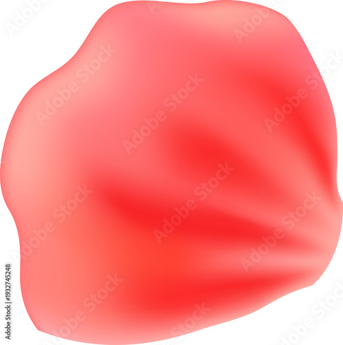 Tender spring red coral flower flow. Aroma of cherry blossoms. Floral air vortex. Magic spring dust petals splash. Design for gift, card, package. Vector illustration.