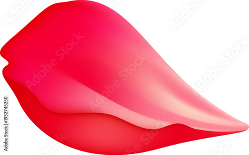 Tender spring red coral flower flow. Aroma of cherry blossoms. Floral air vortex. Magic spring dust petals splash. Design for gift, card, package. Vector illustration.