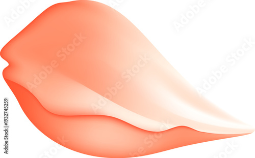 Tender spring red coral flower flow. Aroma of cherry blossoms. Floral air vortex. Magic spring dust petals splash. Design for gift, card, package. Vector illustration.