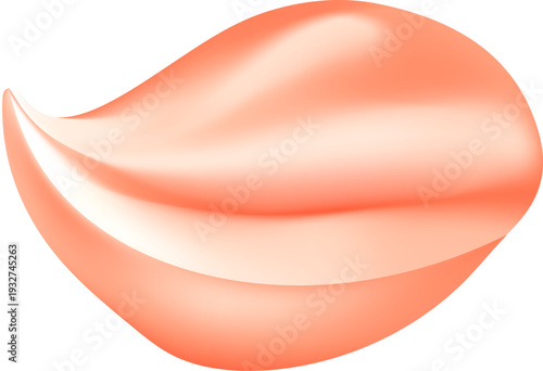 Tender spring red coral flower flow. Aroma of cherry blossoms. Floral air vortex. Magic spring dust petals splash. Design for gift, card, package. Vector illustration.