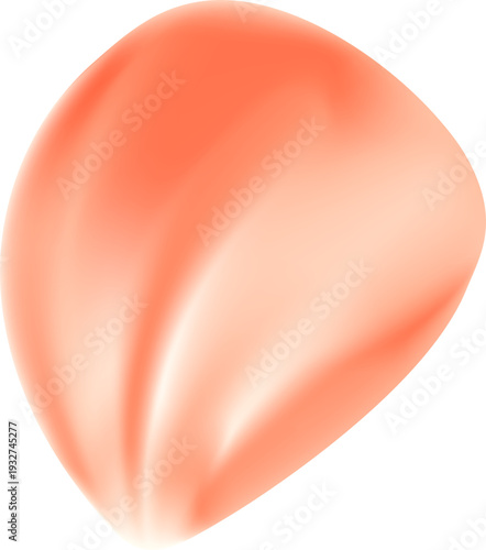 Tender spring red coral flower flow. Aroma of cherry blossoms. Floral air vortex. Magic spring dust petals splash. Design for gift, card, package. Vector illustration.