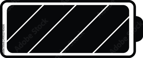 black and white battery icon