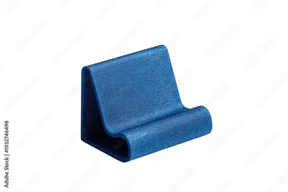 Obraz premium Blue Textured Holder for a Device on a Transparent Background High Resolution Png Digital Design Asset Isolated Clipart