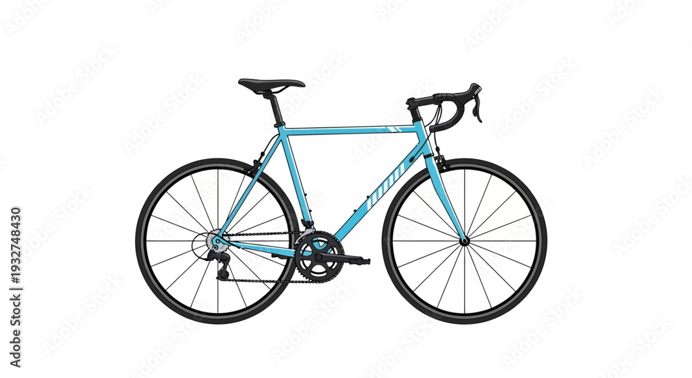 Fototapeta premium Light Blue Road Bicycle