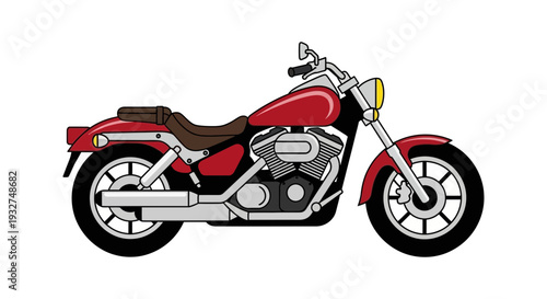 Red motorcycle illustration
