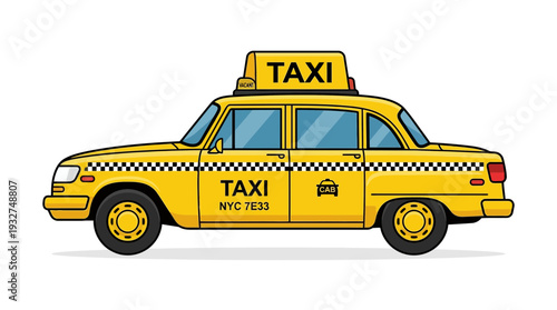 Yellow New York City Taxi Cab