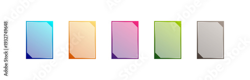 collection vector table design gradient blue, red, yellow, green, and gray theme. design vector for pricing table or infographic