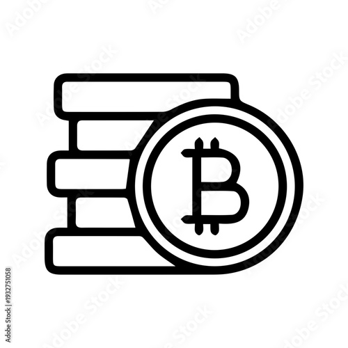 Digital Currency Stack Icon