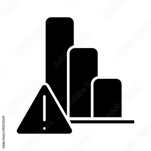 Financial losses vector icon. Revenue decline Illustration sign. Market decline symbol. Economic decline logo. Chart web icon.