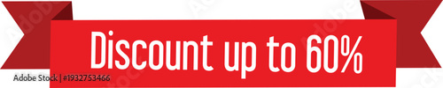 Discount banner with up to sixty percent off