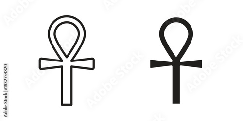 Ankh icon Symbol for App and Web UI Design Vectors