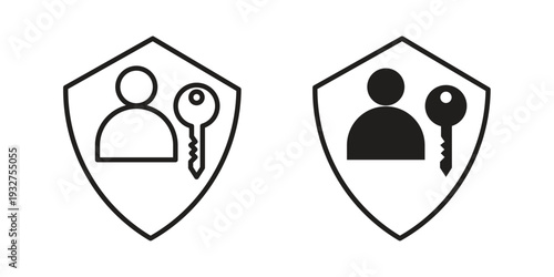 Authentication icon Symbol for App and Web UI Design Vectors