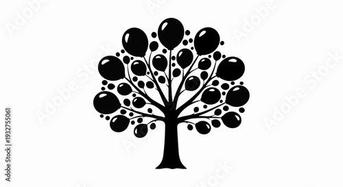 Whimsical tree of balloons symbolizes growth, celebration, and dreams taking flight.