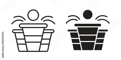 Beer pong icon Symbol for App and Web UI Design Vectors