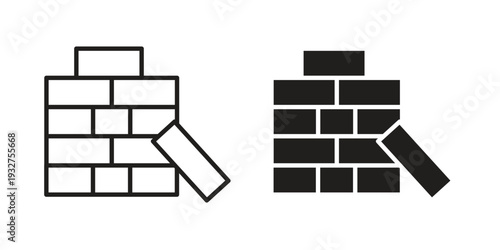 Bricks icon Symbol for App and Web UI Design Vectors
