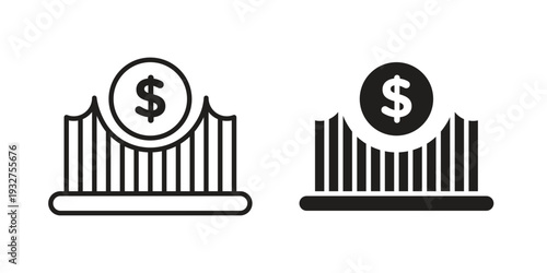 Bridging loan icon Symbol for App and Web UI Design Vectors