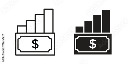 capital gain icon Symbol for App and Web UI Design Vectors