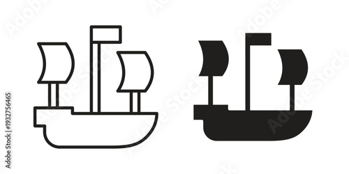 Caravel icon Symbol for App and Web UI Design Vectors