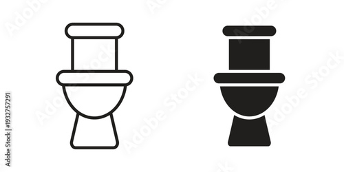 Clean toilet icon Symbol for App and Web UI Design Vectors