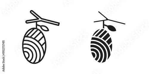 Cocoon icon Symbol for App and Web UI Design Vectors
