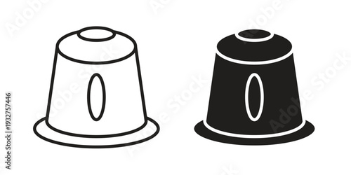 Coffee capsule icon Symbol for App and Web UI Design Vectors