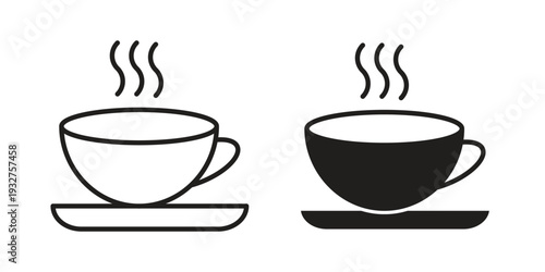 coffee cup icon Symbol for App and Web UI Design Vectors