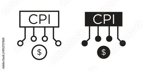 Consumer prices index icon Symbol for App and Web UI Design Vectors