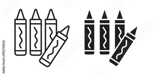 Crayon icon Symbol for App and Web UI Design Vectors