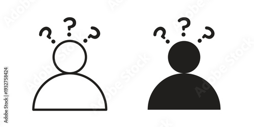 Curious human icon Symbol for App and Web UI Design Vectors