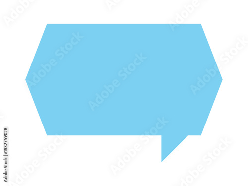 Minimal orange speech bubble doodle vector sticker, flat message box, blank chat box element, frame border, banner