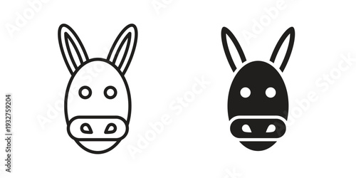 Donkey icon Symbol for App and Web UI Design Vectors